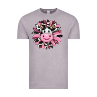 Vintage Zinc pink leopard sunflower cow Vintage Tee - RanaPortraitStore