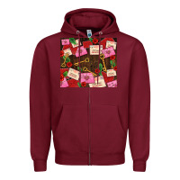 Burgundy love letters tumbler Zipper Hoodie - AdoDesignShop