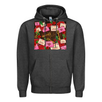 Charcoal Heather love letters tumbler Zipper Hoodie - AdoDesignShop