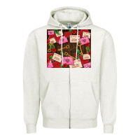 Oatmeal Heather love letters tumbler Zipper Hoodie - AdoDesignShop