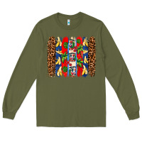 Army Green dominican republic brushstrokes Long Sleeve Tee - AdoDesignShop