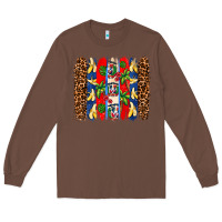 Chestnut dominican republic brushstrokes Long Sleeve Tee - AdoDesignShop