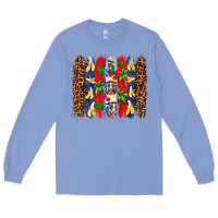 Colony Blue dominican republic brushstrokes Long Sleeve Tee - AdoDesignShop