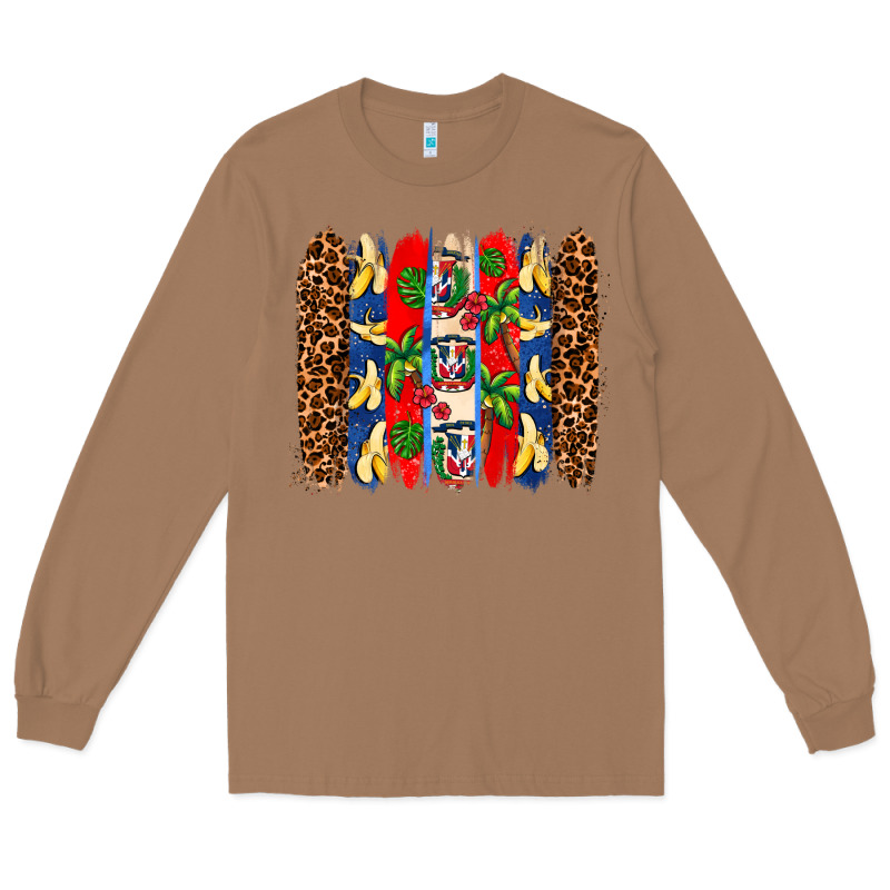 Dominican Republic Brushstrokes Long Sleeve Tee by AdoDesignShop | Teevron