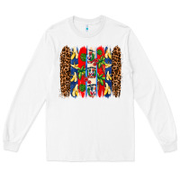 White dominican republic brushstrokes Long Sleeve Tee - AdoDesignShop