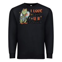 Black i love you u r beautiful frog Premium Sweatshirt - MaliasSmallBusiness