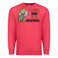 Cardinal i love you u r beautiful frog Premium Sweatshirt - MaliasSmallBusiness