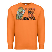 Carrot i love you u r beautiful frog Premium Sweatshirt - MaliasSmallBusiness