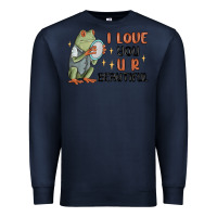 Navy i love you u r beautiful frog Premium Sweatshirt - MaliasSmallBusiness