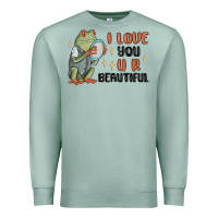 Seafoam i love you u r beautiful frog Premium Sweatshirt - MaliasSmallBusiness