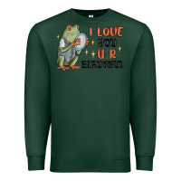 Sports Green i love you u r beautiful frog Premium Sweatshirt - MaliasSmallBusiness