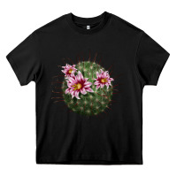 Black arizona fishhook cactus Heavy Core Tee - LillyAllenDesigns