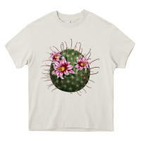 Cream arizona fishhook cactus Heavy Core Tee - LillyAllenDesigns