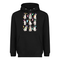 Black bunny ghost Heavyweight Hoodie - MaliasSmallBusiness