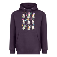 Plum bunny ghost Heavyweight Hoodie - MaliasSmallBusiness