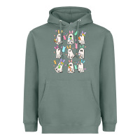 Sage bunny ghost Heavyweight Hoodie - MaliasSmallBusiness
