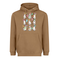 Toasted Coconut bunny ghost Heavyweight Hoodie - MaliasSmallBusiness