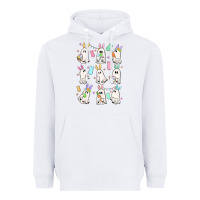 White bunny ghost Heavyweight Hoodie - MaliasSmallBusiness