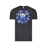 Vintage Black blueberry milkshake cow sunflower Vintage Tee - RanaPortraitStore