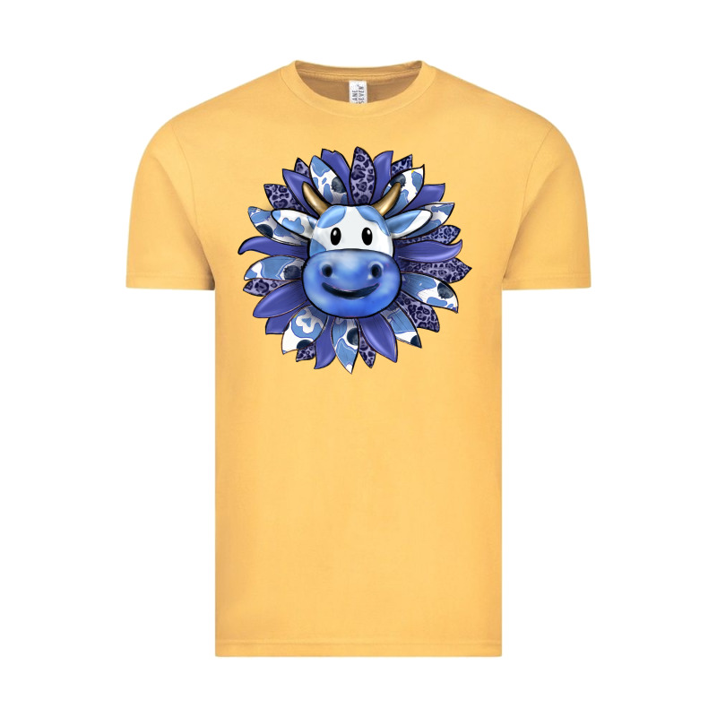 Blueberry Milkshake Cow Sunflower Vintage Tee by RanaPortraitStore | Teevron