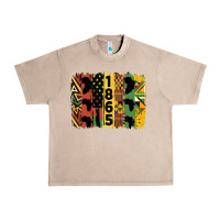 French Oak juneteenth 1865 brush stroke Urban Heavy Tee - HRA Design Shop
