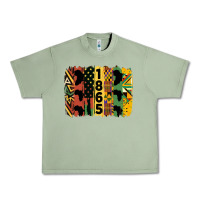 Oil Green juneteenth 1865 brush stroke Urban Heavy Tee - HRA Design Shop