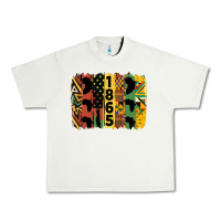 Pistachio juneteenth 1865 brush stroke Urban Heavy Tee - HRA Design Shop