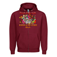 Burgundy proud of my roots Zipper Hoodie - BundleAndBundleShop