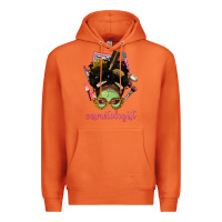 Carrot Afro Messy Bun Cosmetologist Premium Hoodie - BundleAndBundleShop