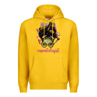 Lemon Afro Messy Bun Cosmetologist Premium Hoodie - BundleAndBundleShop