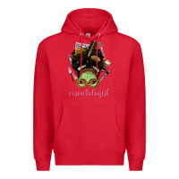 Red Afro Messy Bun Cosmetologist Premium Hoodie - BundleAndBundleShop