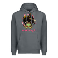 Rock Afro Messy Bun Cosmetologist Premium Hoodie - BundleAndBundleShop