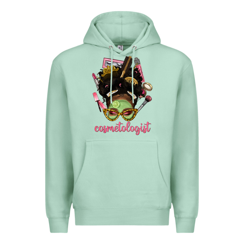 Afro Messy Bun Cosmetologist Premium Hoodie by BundleAndBundleShop | Teevron