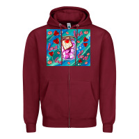Burgundy sugar with love Zipper Hoodie - AdoDesignShop