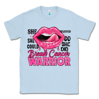 Dusty Blue breast cancer warrior lips Classic Tee - JahusDesignShop