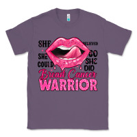 Lavender breast cancer warrior lips Classic Tee - JahusDesignShop