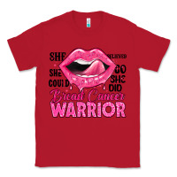 Red breast cancer warrior lips Classic Tee - JahusDesignShop