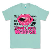 Seafoam breast cancer warrior lips Classic Tee - JahusDesignShop