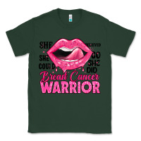 Sports Green breast cancer warrior lips Classic Tee - JahusDesignShop