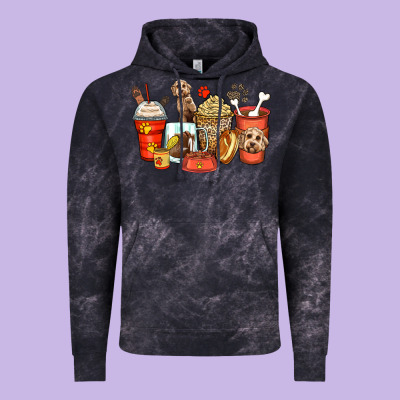 Labradoodle Coffee Cups Vintage Hoodie Designed By Zillion Design Studio