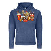 Vintage Denim labradoodle coffee cups Vintage Hoodie - Zillion Design Studio