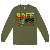 Army Green race vibes Long Sleeve Tee - AdoDesignShop
