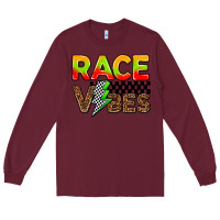 Burgundy race vibes Long Sleeve Tee - AdoDesignShop