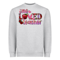 Heather Grey one loved teacher Heavyweight Sweatshirt - RanaPortraitStore