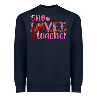 Navy one loved teacher Heavyweight Sweatshirt - RanaPortraitStore