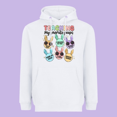 Teahing My Favorite Peeps Malia Heavyweight Hoodie Designed By Maliassmallbusiness