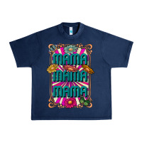 Navy mama mama mama Urban Heavy Tee - CowhideDigitalArt