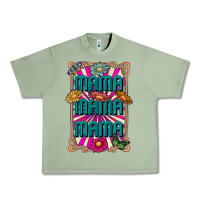 Oil Green mama mama mama Urban Heavy Tee - CowhideDigitalArt