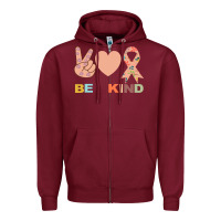 Burgundy Be Kind Zipper Hoodie - Bettercallsaul