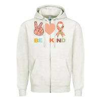 Oatmeal Heather Be Kind Zipper Hoodie - Bettercallsaul